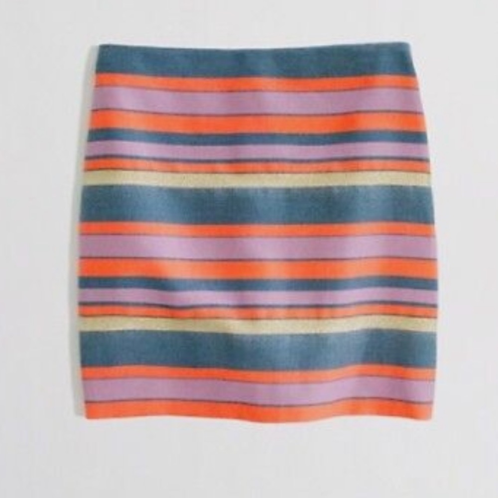 Jcrew striped mini skirt